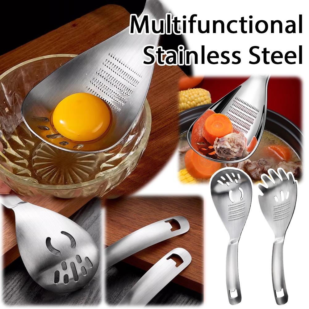 Kitchen Appliances Combo - Multifunktionales Edelstahl-Küchenutensilien-Set zum Kochen, Knoblauch-Ingwer-Gemüse-Reibe und