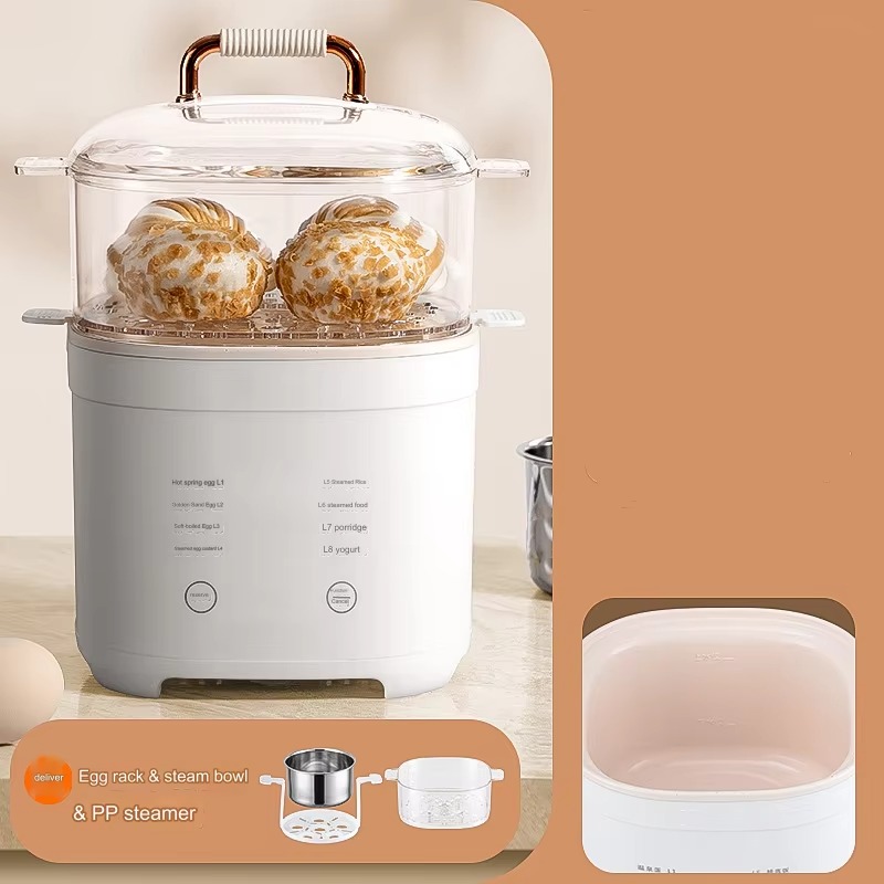 Egg Cooker Rapid - Multifunktionaler Neuer Elektrischer Eierkocher mit Doppelschicht,