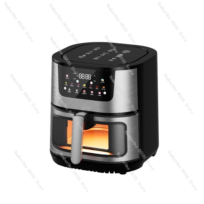 Kitchen Appliances Combo - 15L Elektrischer Ofen Heißluftfritteuse-Kombination Antihaftbeschichtung Sichtfenster
